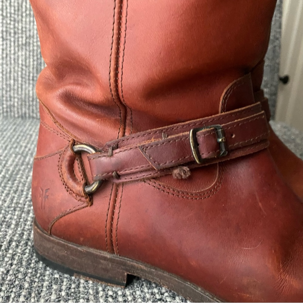 Frye Cognac Harness Tall Riding Boots - Picture 14 of 15